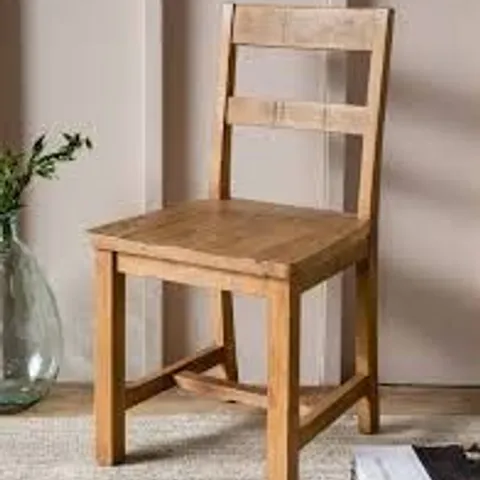  BOXED ASHWELL DINING CHAIR SET OF 2 - NATURAL