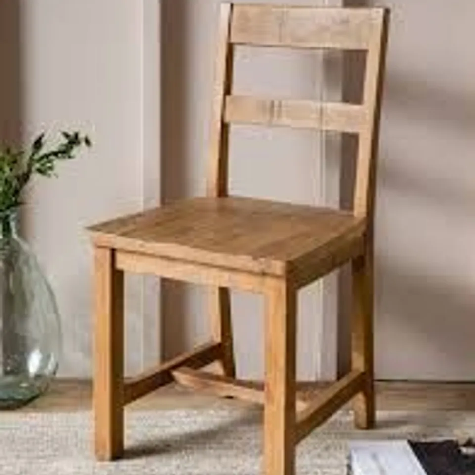  BOXED ASHWELL DINING CHAIR SET OF 2 - NATURAL