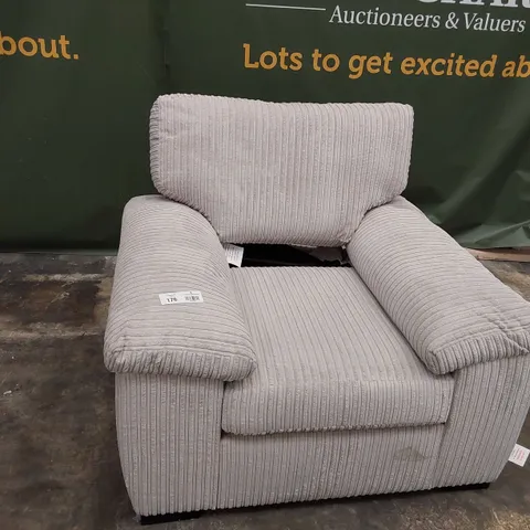 DESIGNER EASY CHAIR NATURAL JUMBO CHORD FABRIC