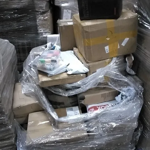 PALLET OF HOUSEHOLD ITEMS TO INCLUDE HOSE PIPE, HAIR KITS, BRUSHES, INTELLIGENT TEA MASTER AND OTHER ASSORTED ITEMS...
