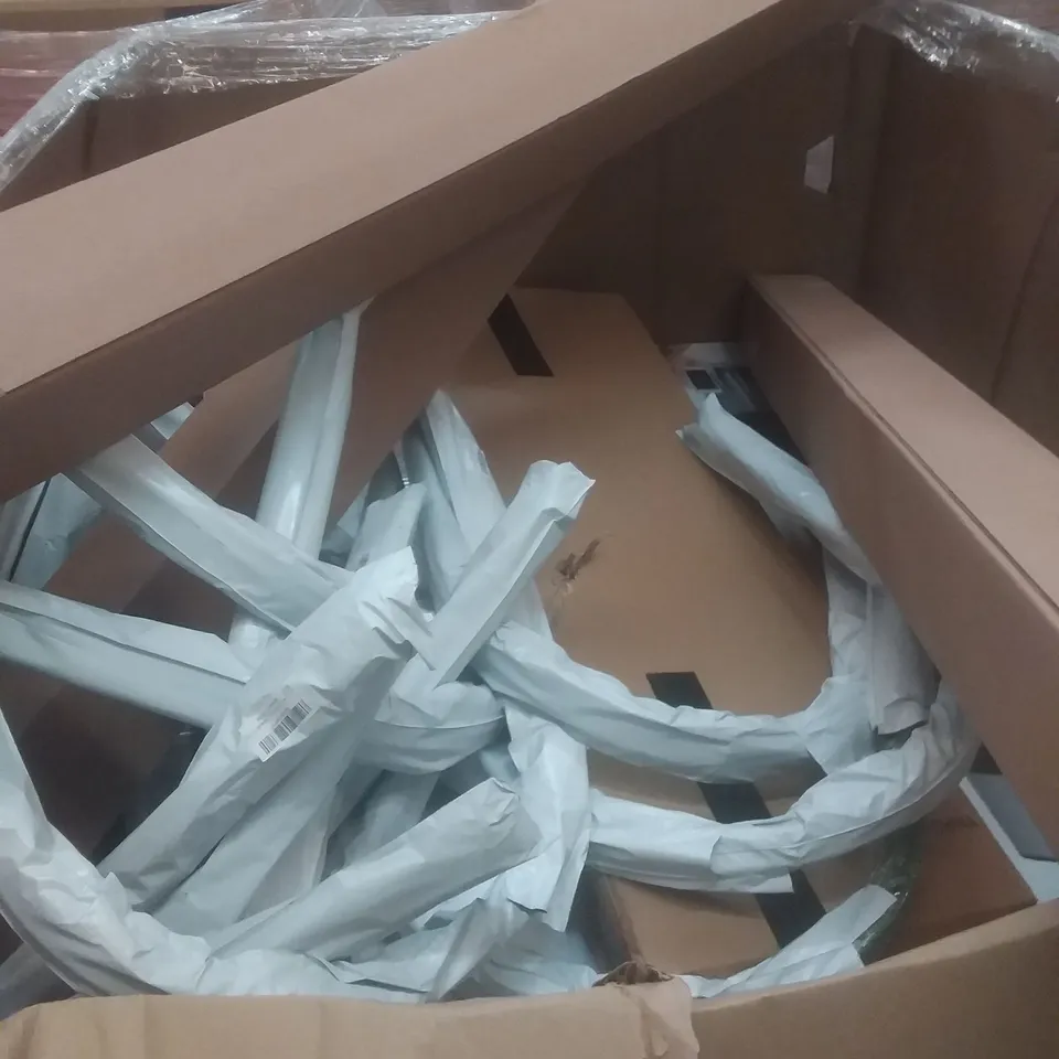 PALLET OF ASSORTED ITEMS INCLUDING SMART TOWER FANS, WASHING BASKET, PALE GOLD BEZELS