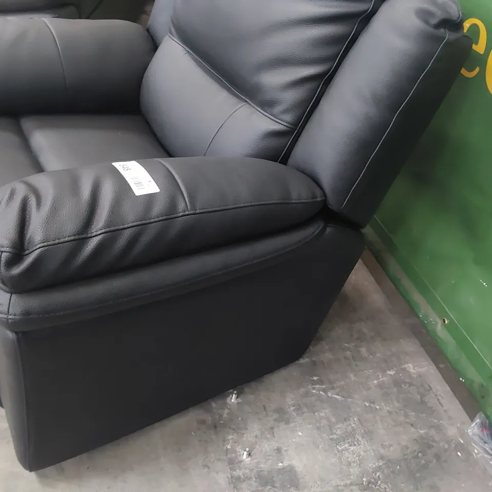 DESIGNER EASY CHAIR BLACK FAUX LEATHER