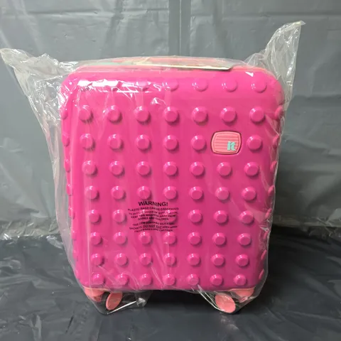 IT LUGGAGE BOBBLE BLOC RASPBERRY ROSE KIDDIES SUITCASE SET