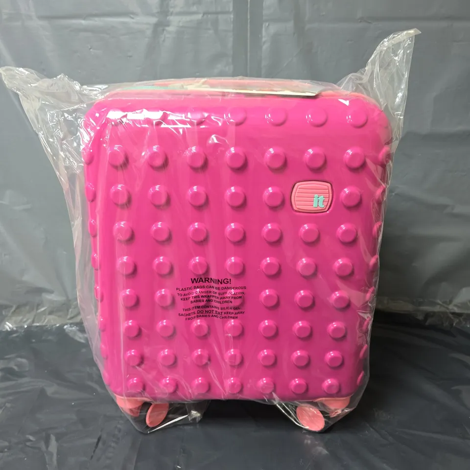 IT LUGGAGE BOBBLE BLOC RASPBERRY ROSE KIDDIES SUITCASE SET