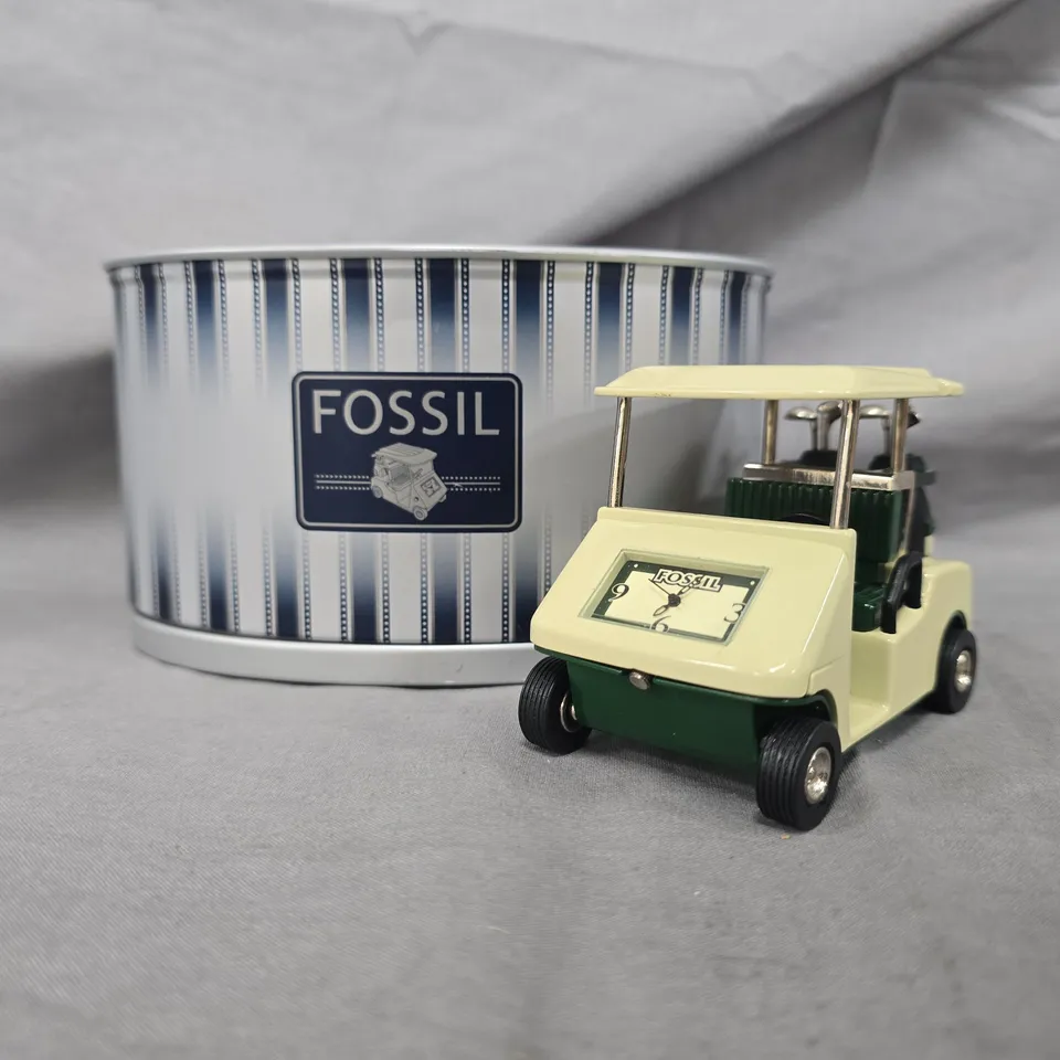 FOSSIL LIMITED EDITION COLLECTIBLE GOLF CART DESK CLOCK