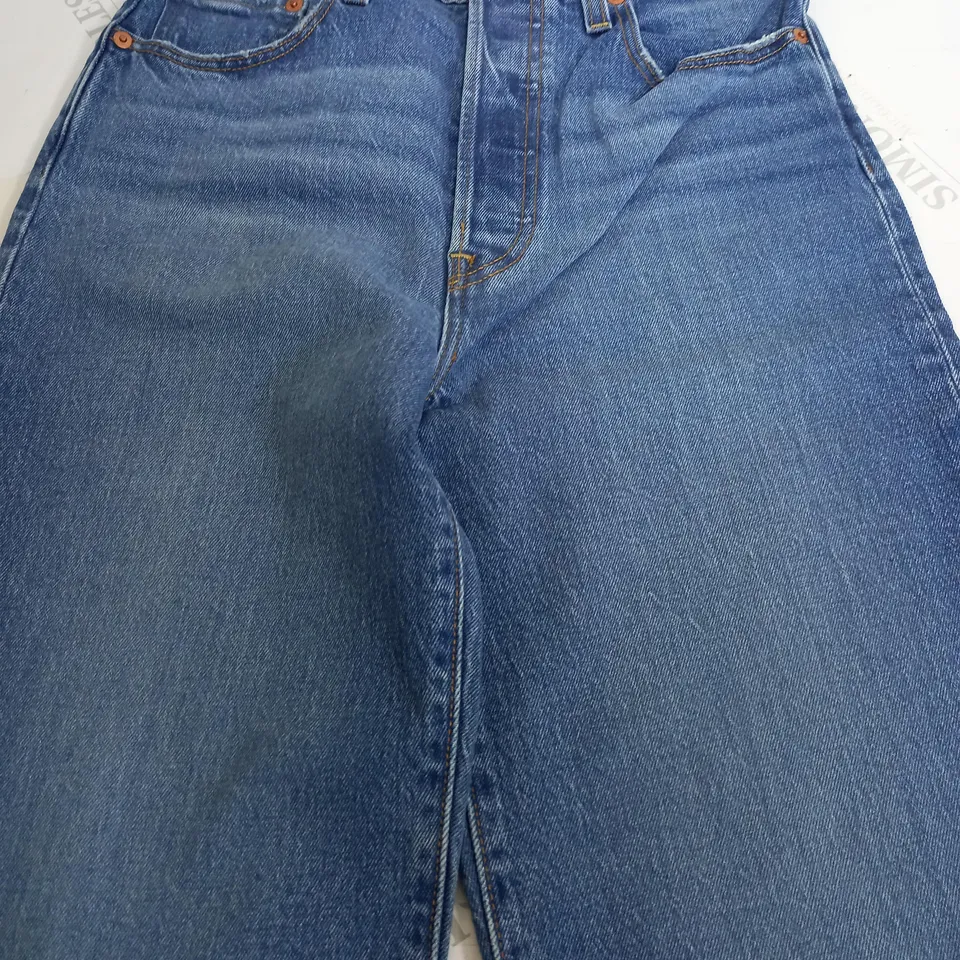 LEVIS RIBCAGE STRAIGHT ANKLE IN NAVY - 28 x 29