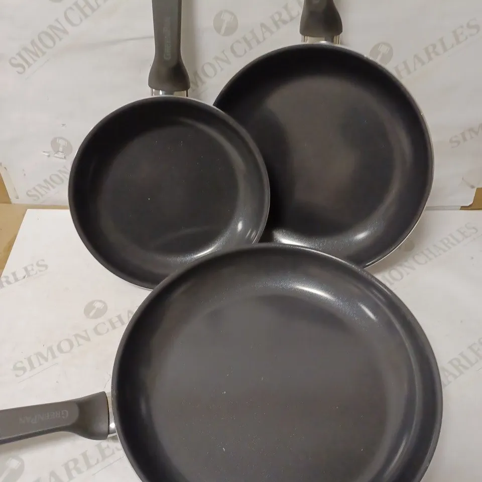 GREENPAN FRYING PAN SET, NON STICK, TOXIN CERAMIC PANS 
