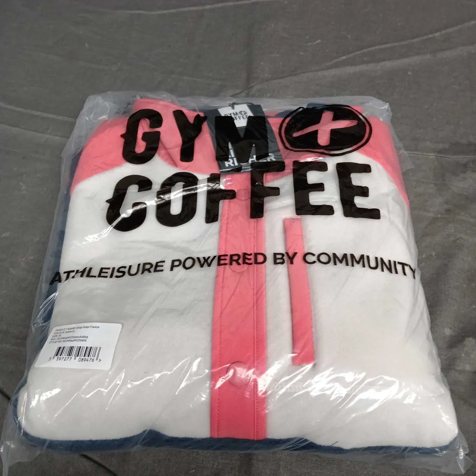 GYM+COFFEE SNAP POLAR FLEECE JACKET – XL, DUBARRY