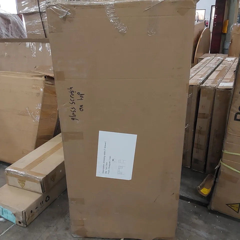 BOXED 7 DRAWER DRESSING TABLE (1 BOX)