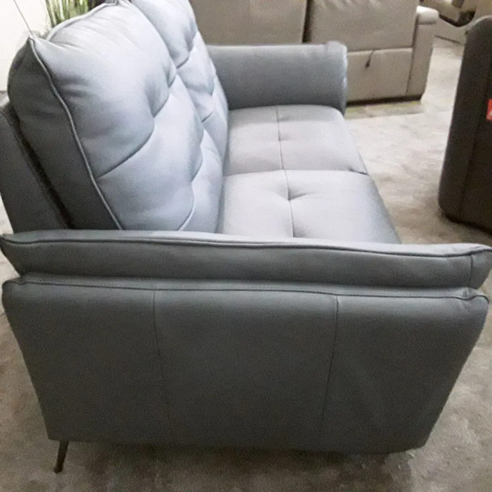 QUALITY ITALIAN DESIGNER ARDA LOVESEAT - BLUE LEATHER