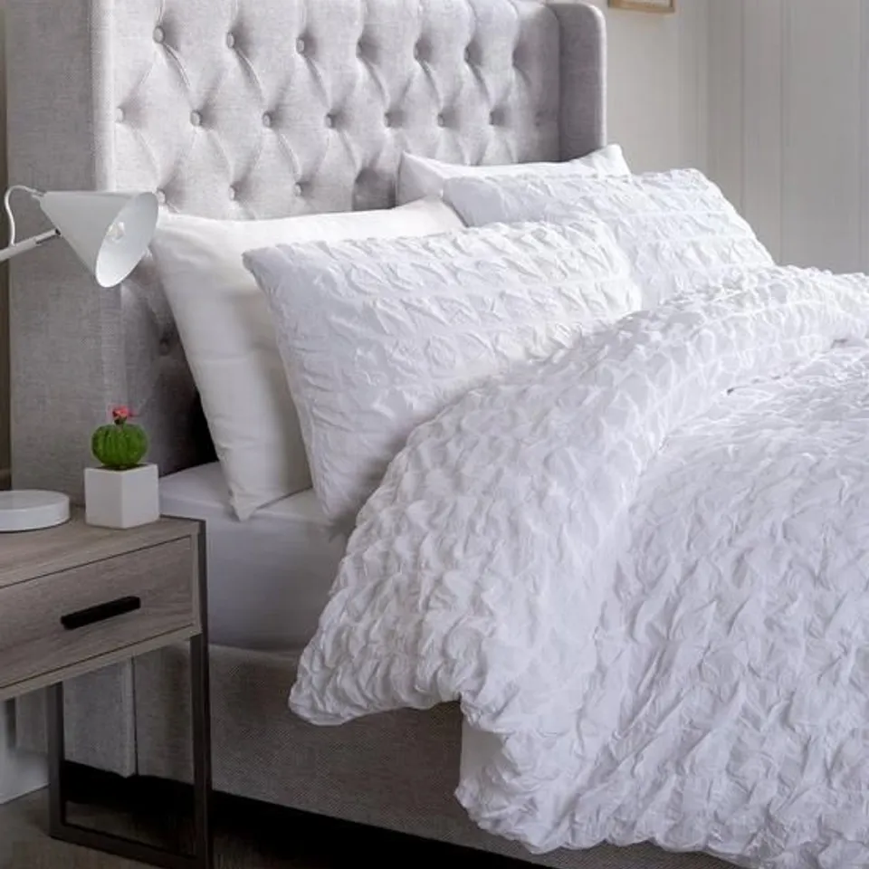 VERY HOME SEERSUCKER COTTON 180 THREAD COUNT DUVET COVER SET RRP £35