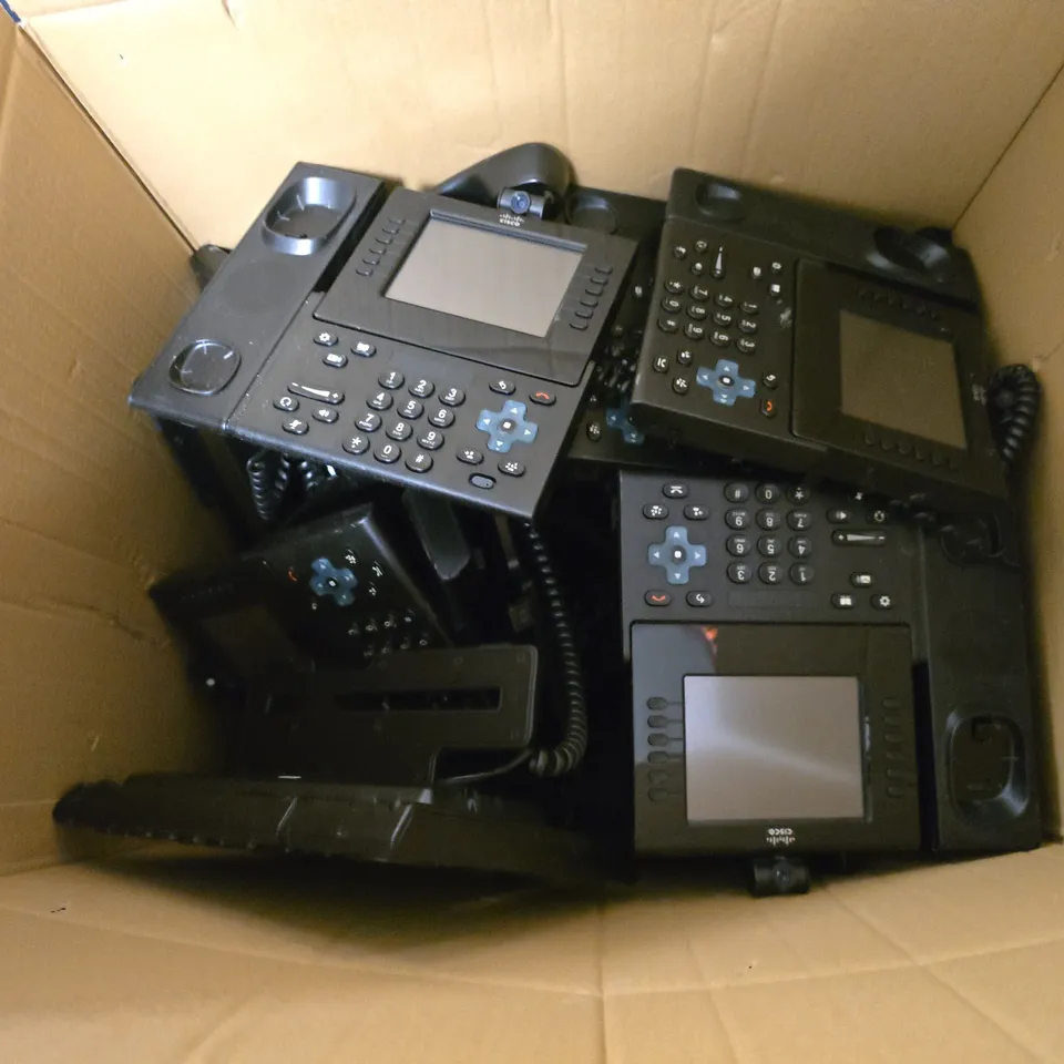 BOX OF APPROXIMATELY 7 CISCO CP-9971 CONFERENCE PHONE 