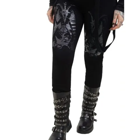 BRAND NEW KILLSTAR - BAPHSTER - BLACK WOMEN'S PANTS SIZE 4XL