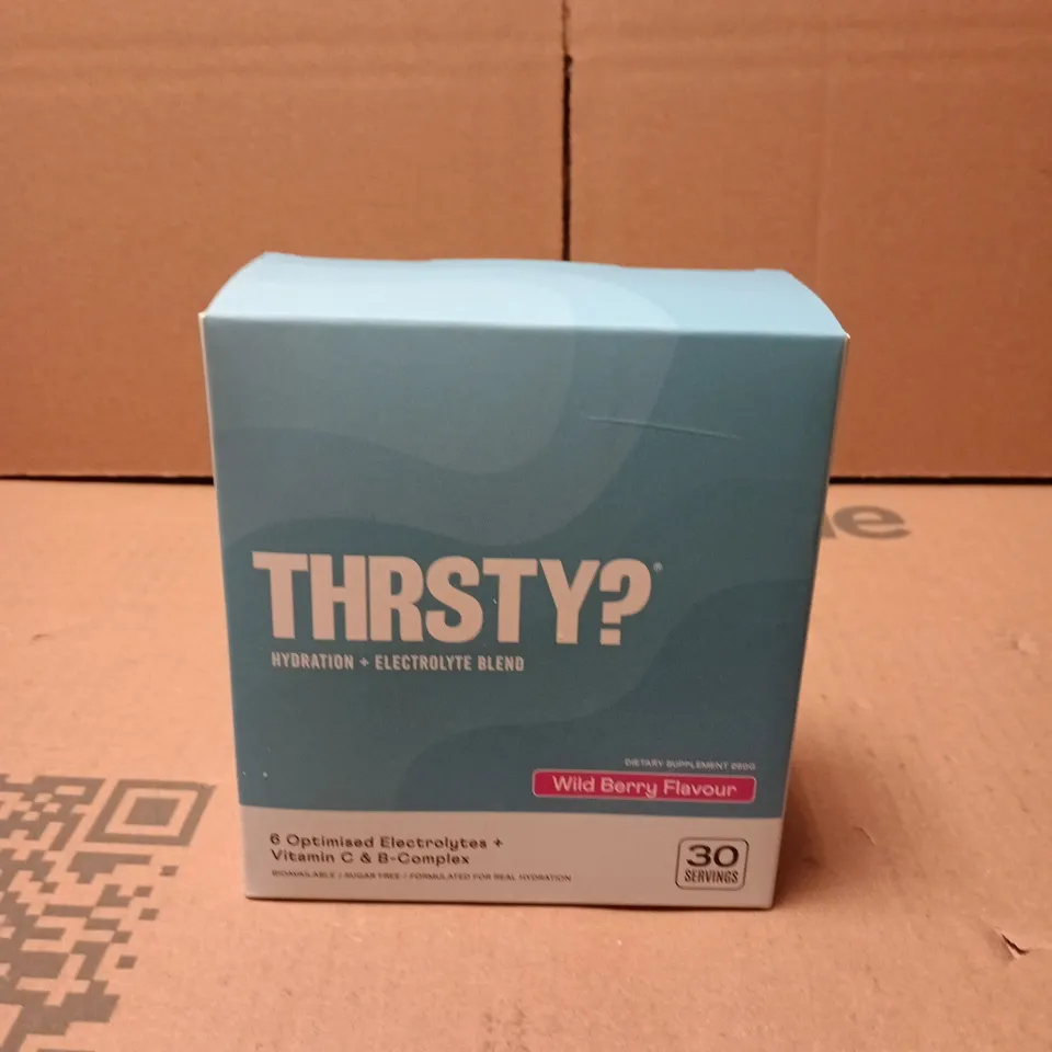 THIRSTY? HYDRATION ELECTROLYTE BLEND – WILD BERRY FLAVOUR 30 SERVINGS