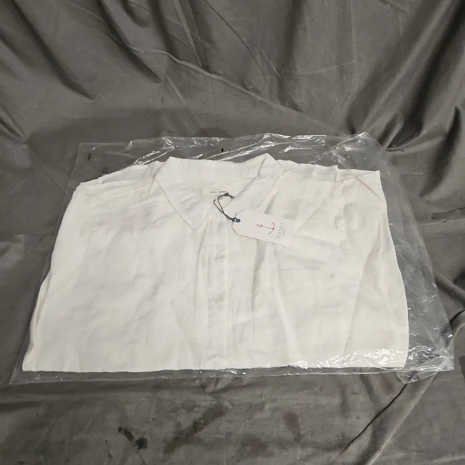 SEASALT CORNWALL DRYDOCK SHIRT IN CHALK SIZE 24