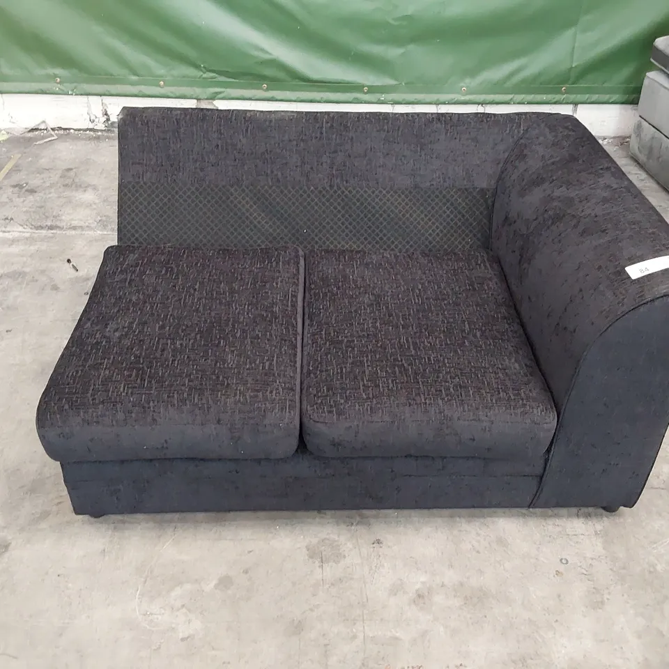 QUALITY DESIGNER 2 SEATER SECTION BLACK FABRIC