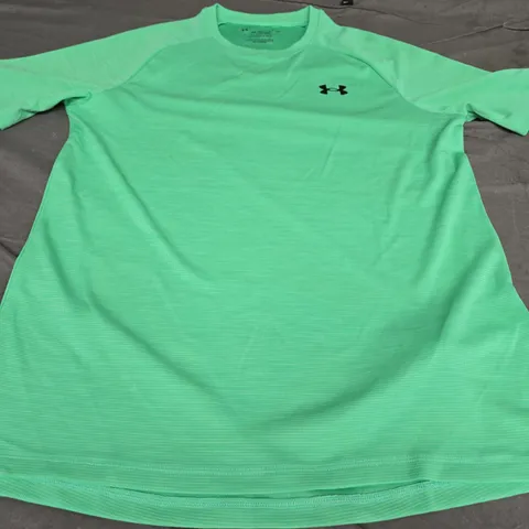 UNDER ARMOUR PLAIN LOGO T-SHIRT, GREEN - UK SIZE S