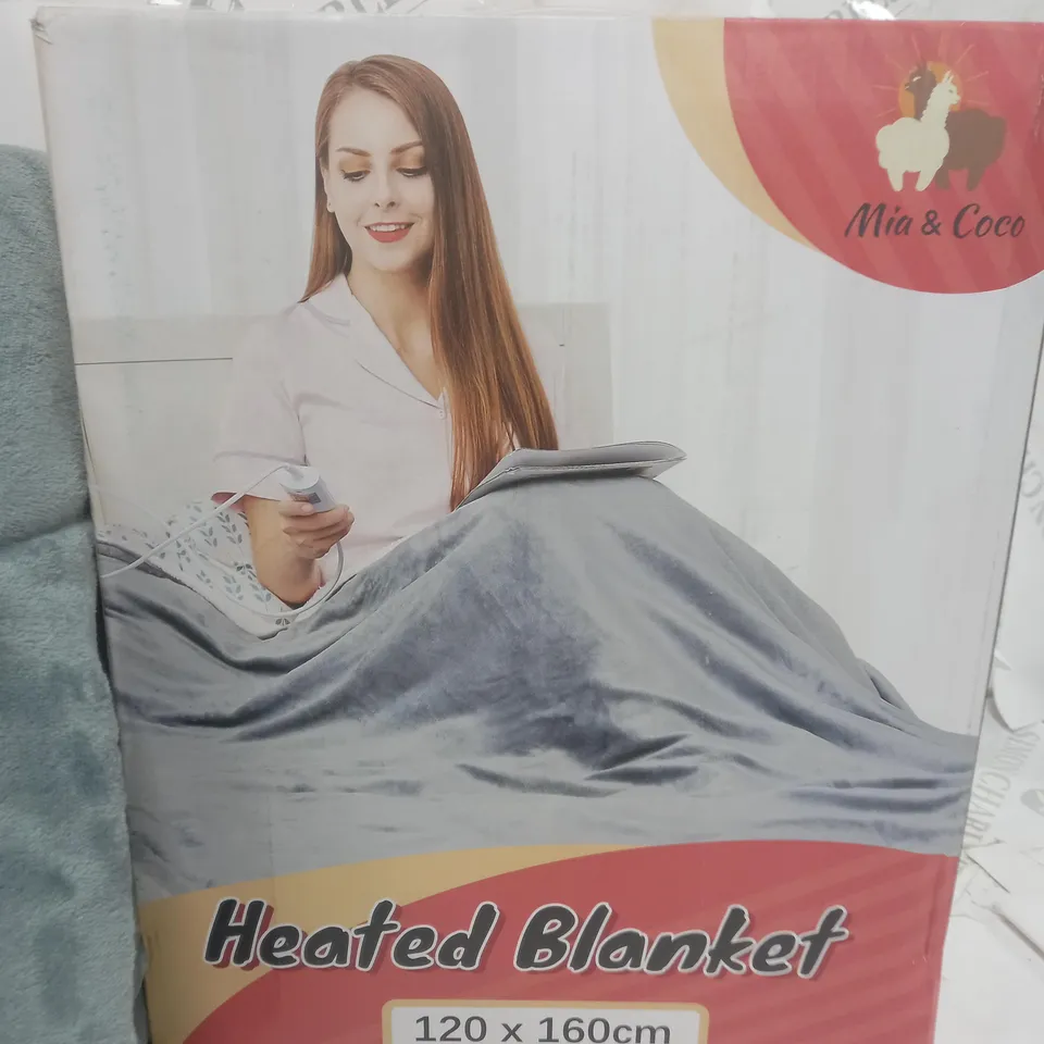 ELECTRIC HEATED BLANKET THROW FLANNEL 120X160CM
