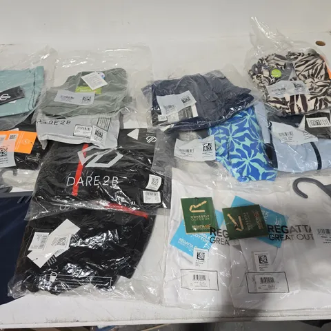 LOT OF APPROXIMATELY 20 ASSORTED BRAND NEW REGATTA AND DARE2BE CLOTHING ITEMS