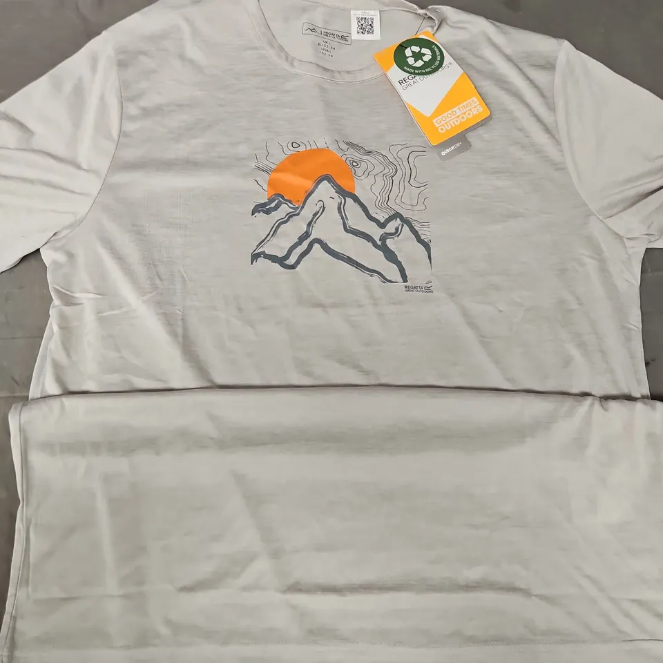 REGATTA FINGAL T-SHIRT IN GREY - UK L