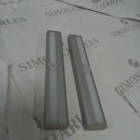 BOXED SFIXX BRUSHED ALUMINIUM PIR MOTION SENSOR LIGHTS DUO