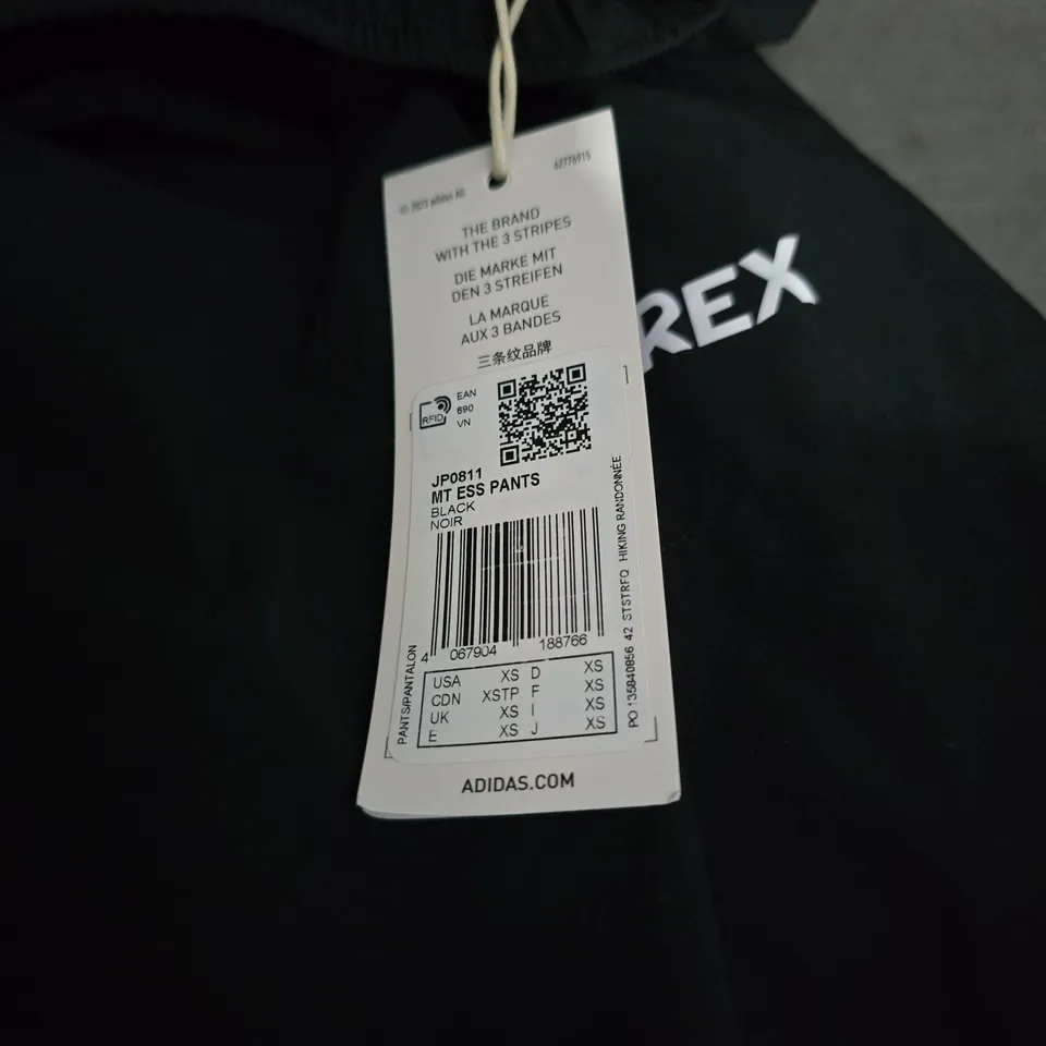 ADIDAS TERREX MT ESS PANTS – BLACK, MENS UK XS (VERIFY SIZE)