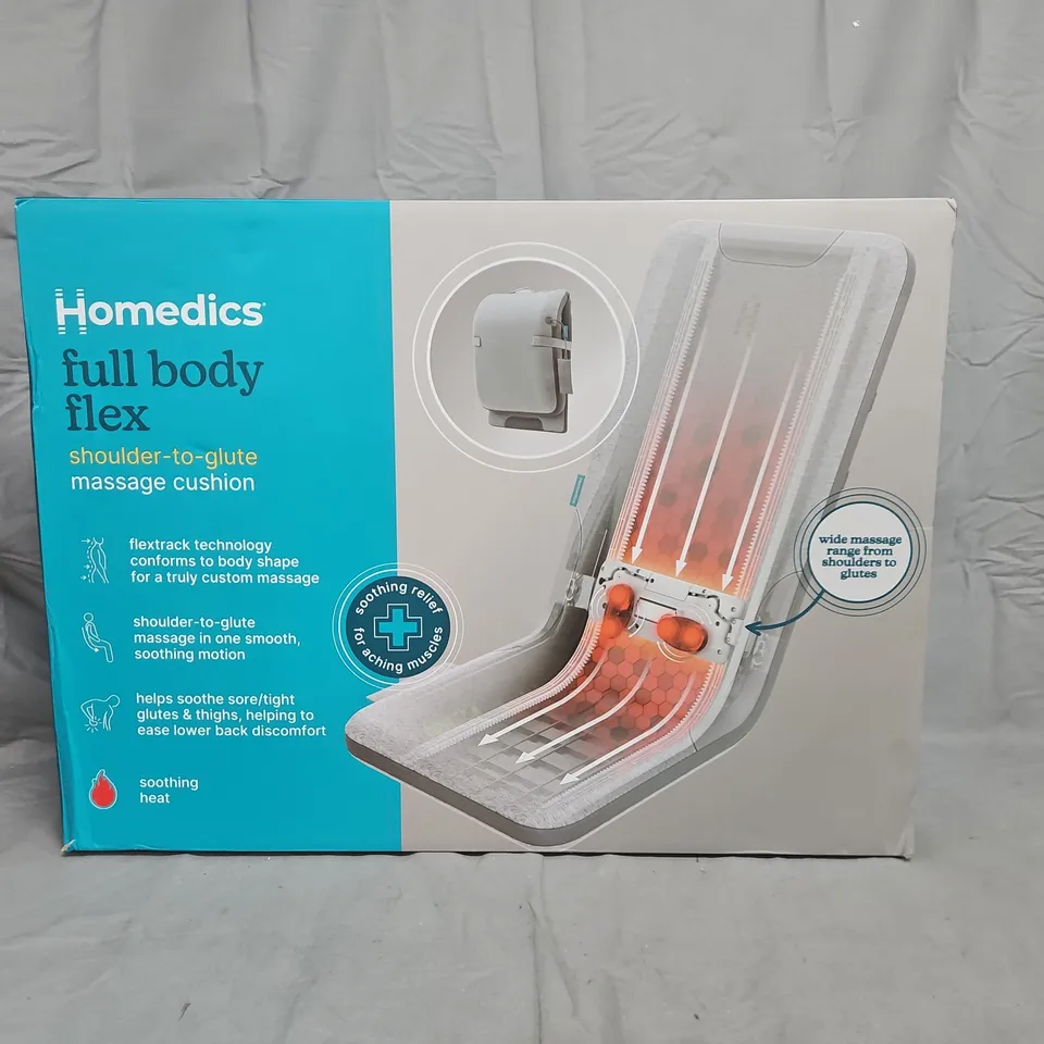 BOXED HOMEDICS FULL BODY FLEX MASSAGE CUSHION MCS-512H-EB