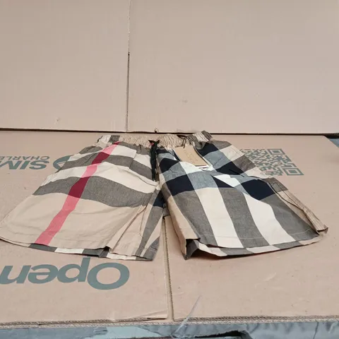 BURBERRY CHECK SHORTS SMALL TAGGED