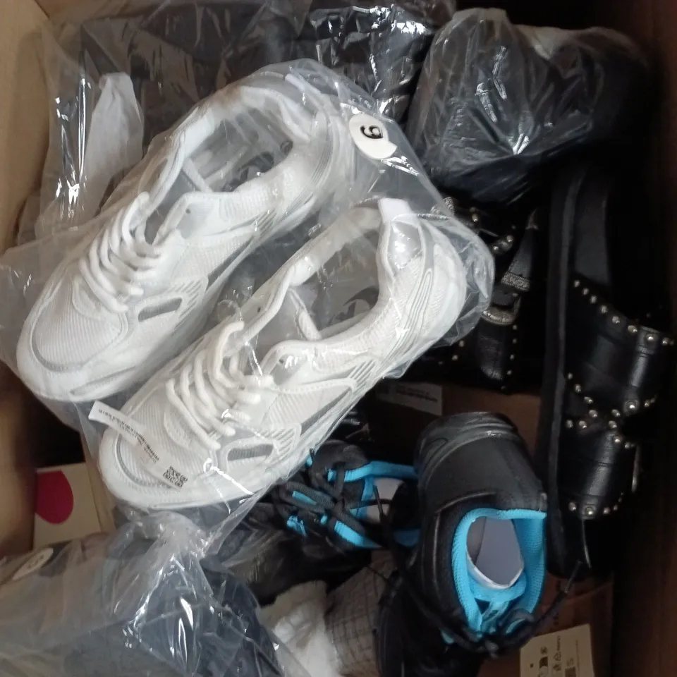 APPROXIMATELY 15 ASSORTED PAIRS OF FOOTWEAR PRODUCTS IN VARIOUS STYLES & SIZES 