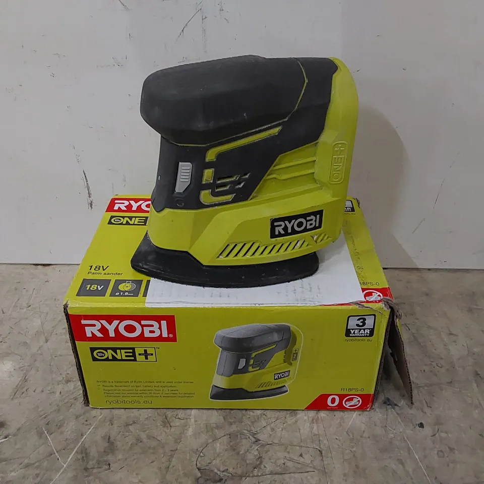 BOXED RYOBI ONE 18V PALM SANDER 