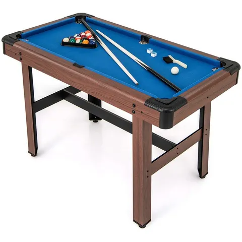 BOXED COSTWAY BLUE WOODEN POOL TABLE (1 BOX)