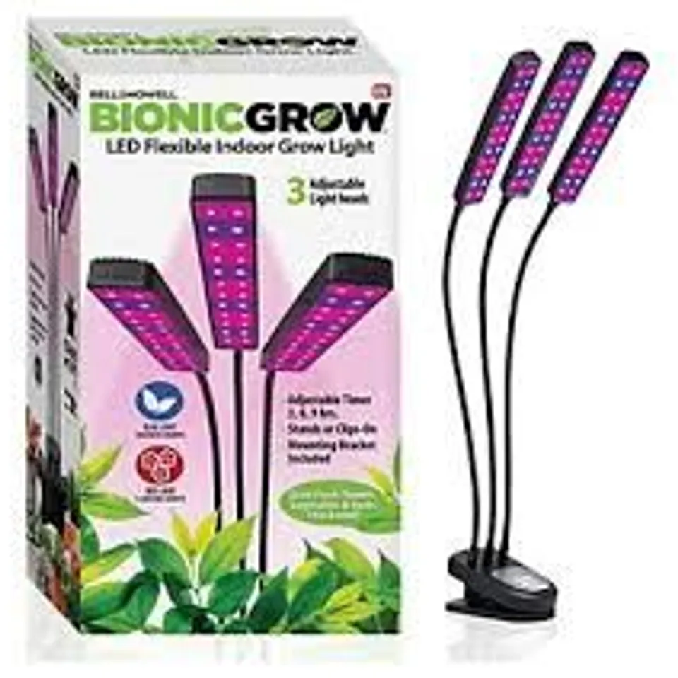 BELL + HOWELL BIONIC GROW SET OF 3 LED FLEXIBLE INDOOR GROW LIGHTS