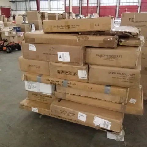 PALLET OF ASSORTED INCOMPLETE FURNITURE AND PARTS 
