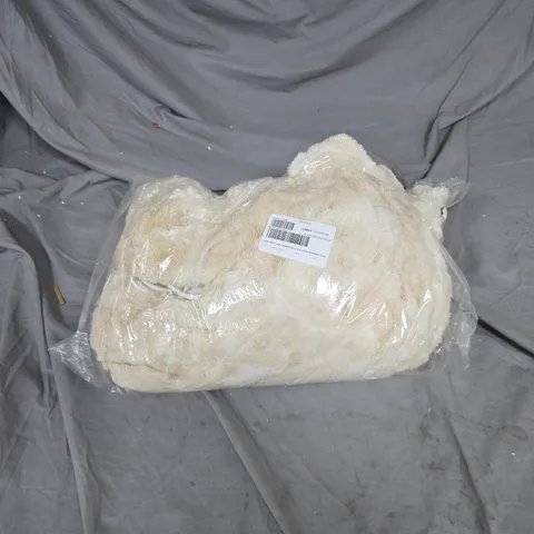 COZEE HOME LUXURY RUCHED FAUX FUR AND VELVETSOFT HEATED THROW TAUPE OMBRE