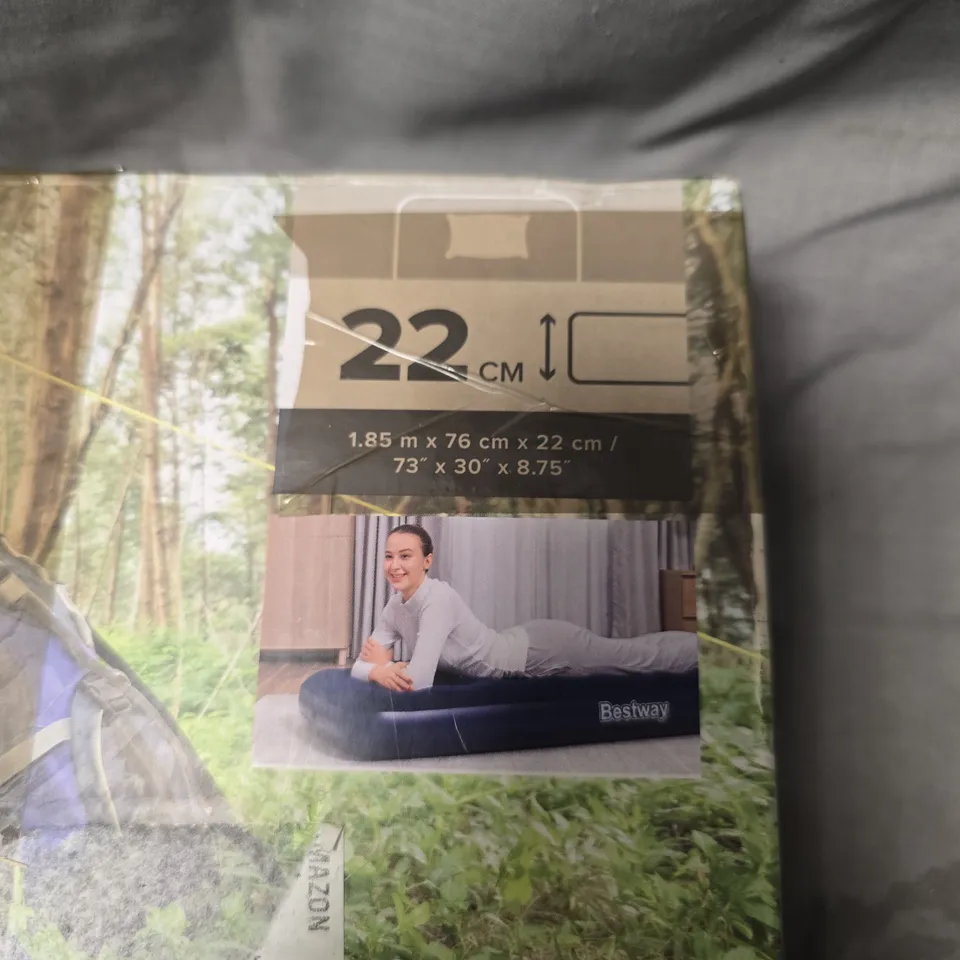 BESTWAY AIR MATTRESS – 1.85M X 76CM X 22CM CAMPING INFLATABLE BED (BOXED)