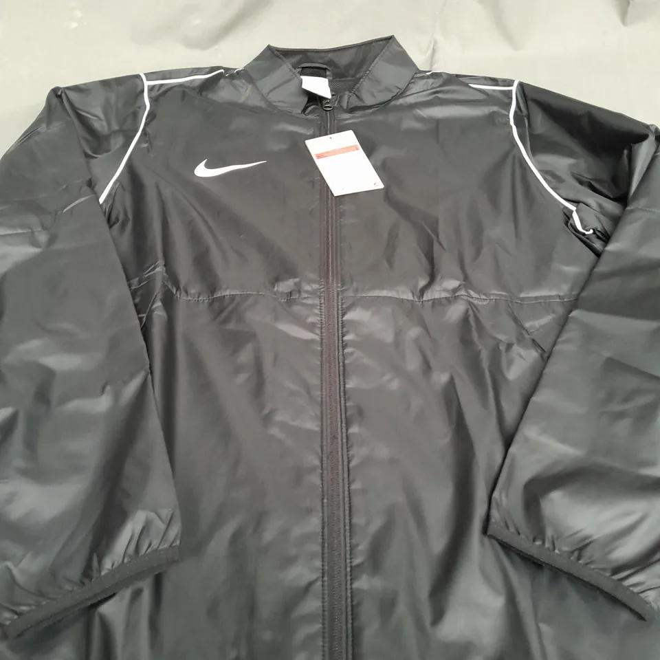 NIKE THIN BLACK ZIP UP JACKET - LARGE