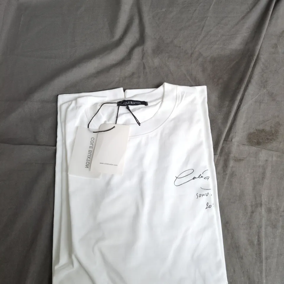 COLE BUXTON WHITE T‑SHIRT – MEN'S CLOTHING UK L