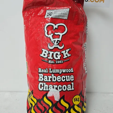 SEALED BIG K REAL LUMPWOOD BARBECUE CHARCOAL 5KG