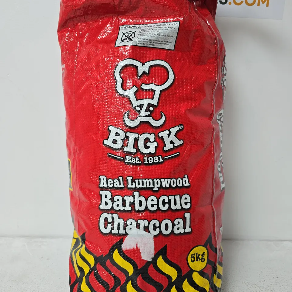 SEALED BIG K REAL LUMPWOOD BARBECUE CHARCOAL 5KG
