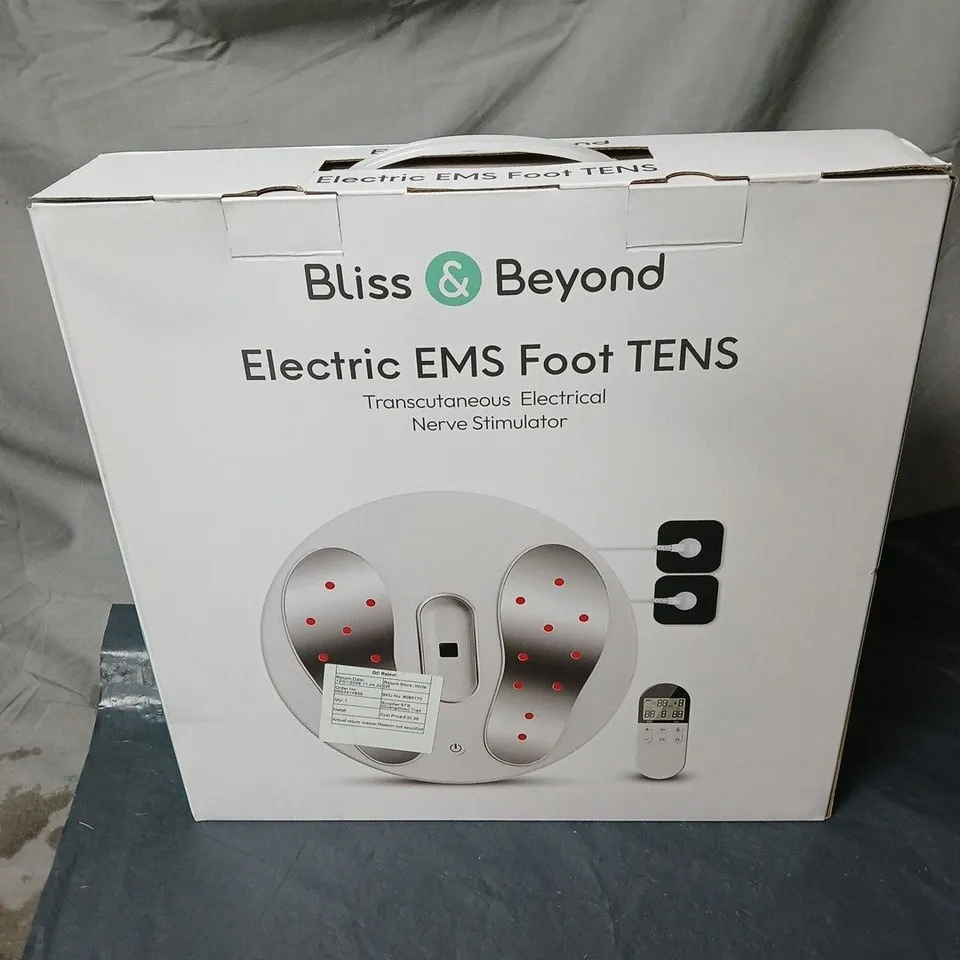 BLISS AND BEYOND ELECTRIC EMS FOOT TENS NERVE SIMULATOR BOXED
