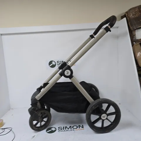 COSATTO PUSHCHAIR/STROLLER – BEIGE ALUMINIUM FRAME WITH BLACK FABRIC