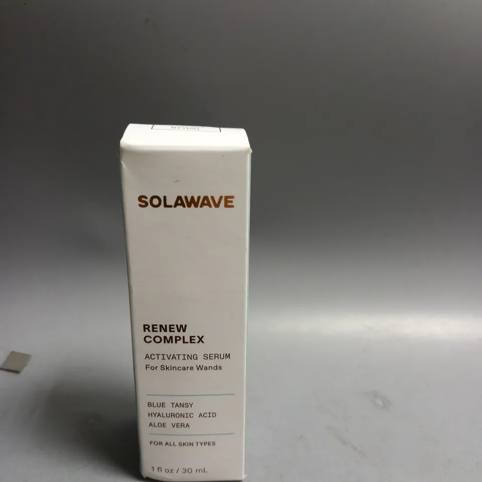 BOXED AND SEALED SOLAWAVE RENEW COMPLEX ACTIVATING SERUM FOR SKINCARE WANDS 30ML 