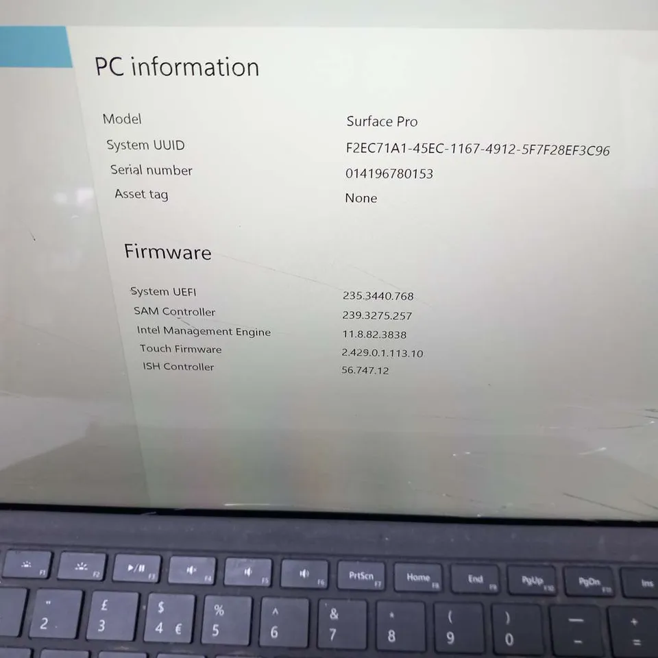 MICROSOFT SURFACE PRO 128GB