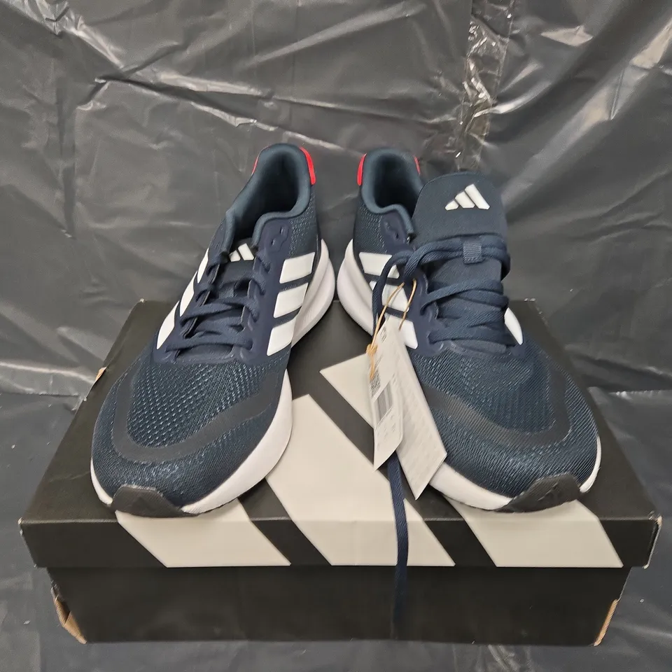 BOXED PAIR OF ADIDAS FUNFALCON 5 TRAINERS IN NAVY - UK 9