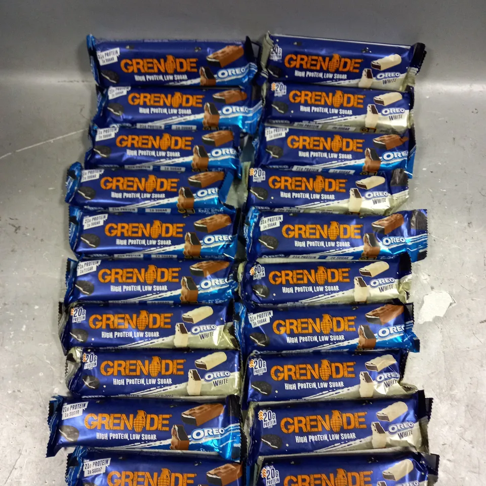 20 X GRENADE HIGH PROTEIN BARS IN OREO FLAVOUR 