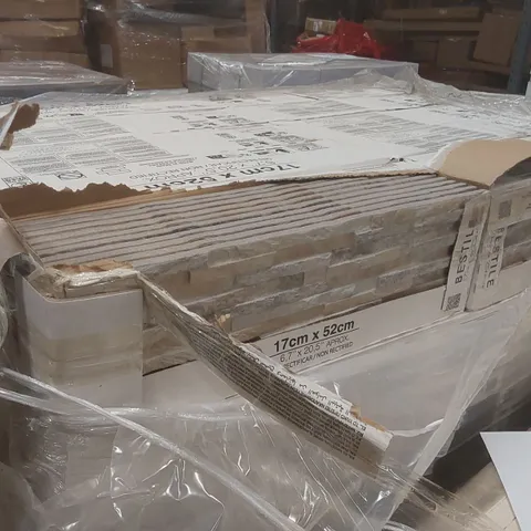 PALLET CONTAINING APPROXIMATELY 50x 10pcs BESTILE 17 x 52CM TILES