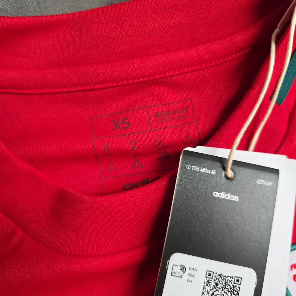 ADIDAS WALES HOME JERSEY - UK XS