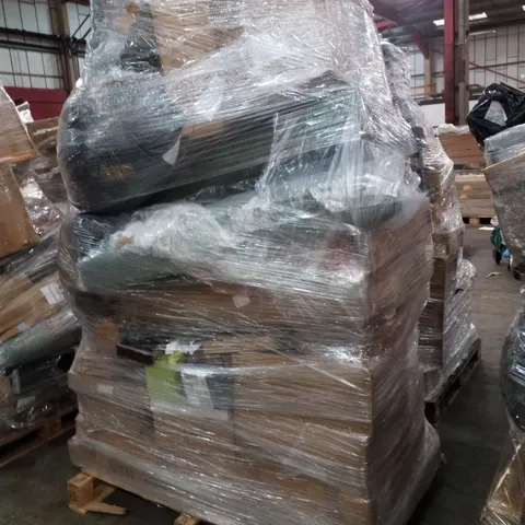 PALLET CONTAINING ASSORTED PRODUCTS INCLUDING 5-IN-1 MULTIFUNCTION GAMES TABLE, SHOWER CADDY, GREY UNDERSINK CABINET & CORDUROY FURNITURE PARTS