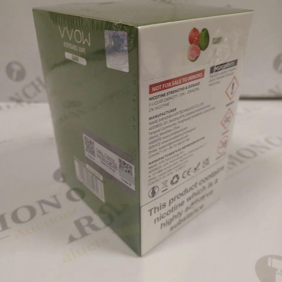 SEALED SMOK VVOW 10-PACK OF DISPOSABLE VAPES - GUAVA 