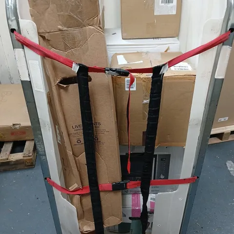 CAGE OF APPROXIMATELY 10 ASSORTED BROKEN ITEMS TO INCLUDE - MICROWAVES, AND PLANTS ETC. COLLECTION ONLY
